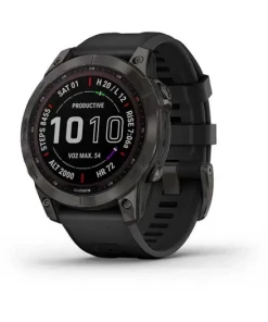 Garmin Montre GPS Fenix Sapphire Solar Edition Titane Carbon Gray DLC